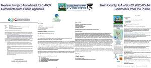 [Review, Project Arrowhead, DRI 4689, Irwin County, GA --SGRC 2026-05-14, Comments from Public Agencies, Comments from the Public]
