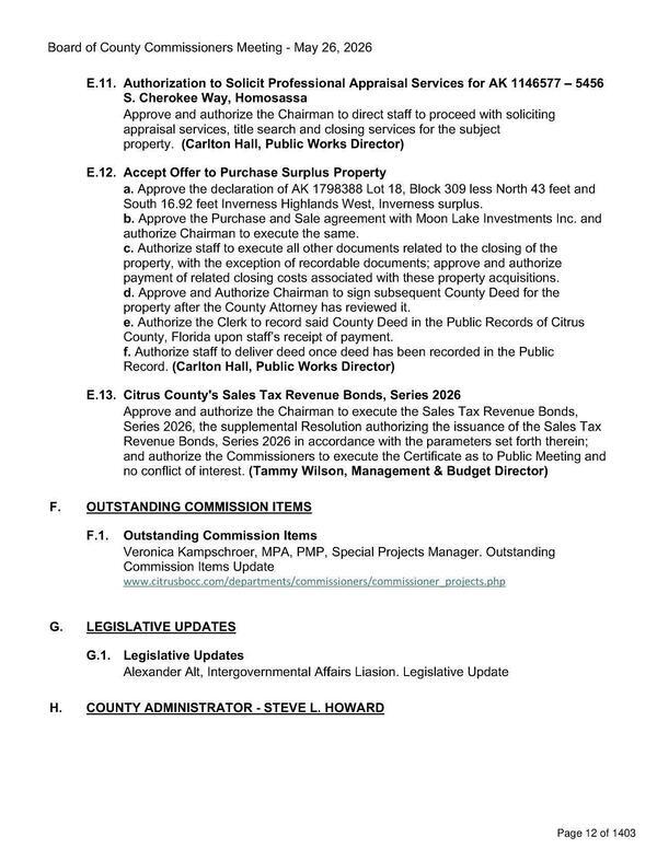 G.1. Legislative Updates, 2026-05-26 --Citrus County BOCC