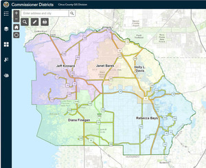 [Map: Citrus County Commissioner Districts 2026-06-05 --Citrus BOCC]