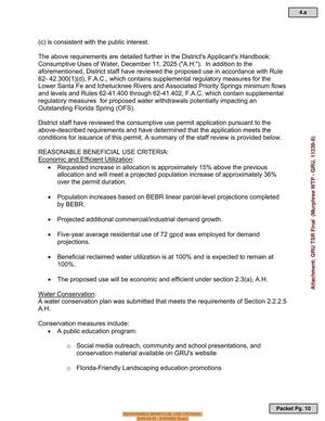 [REASONABLE BENEFICIAL USE CRITERIA:, 2026-06-09 --SJRWMD Board]