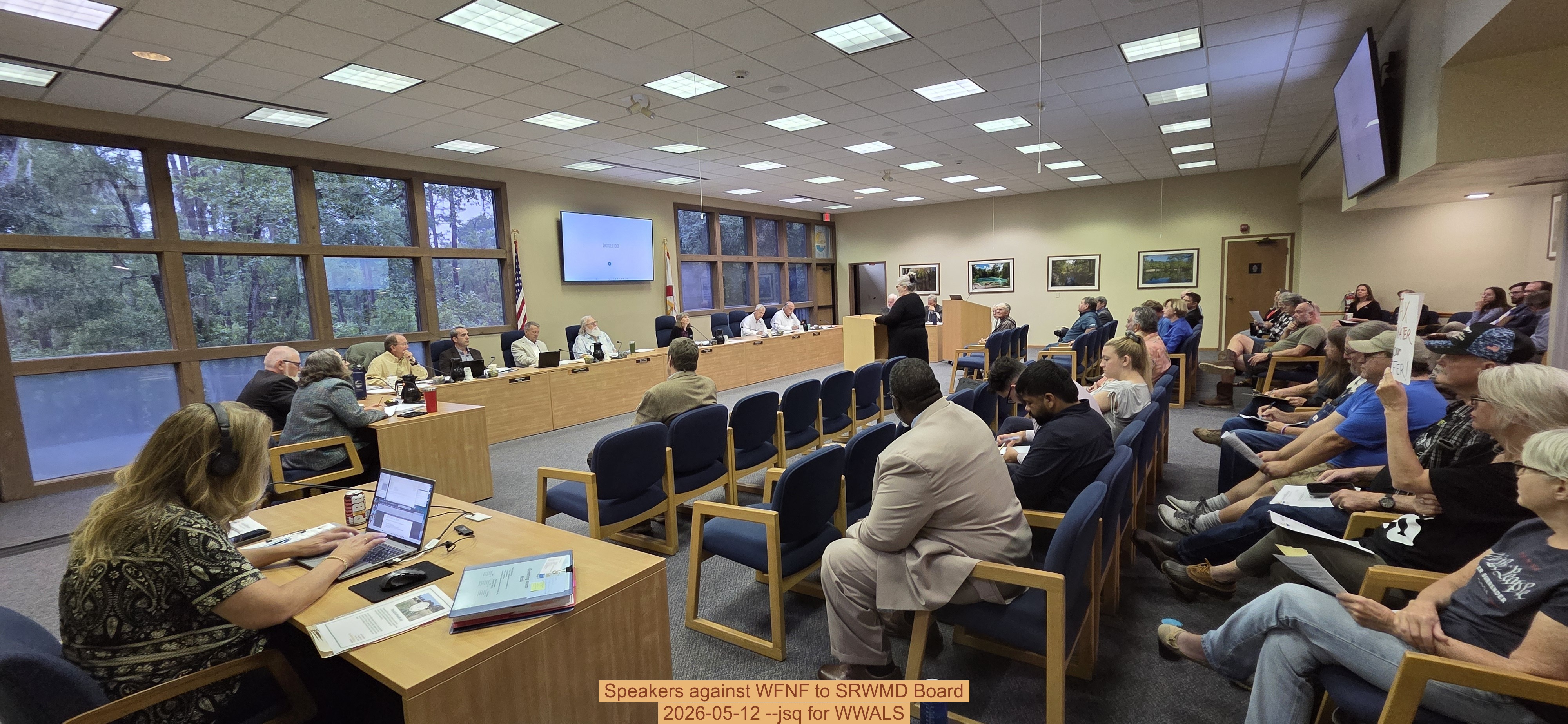 Speakers against WFNF to SRWMD Board, 2026-05-12 --jsq for WWALS
