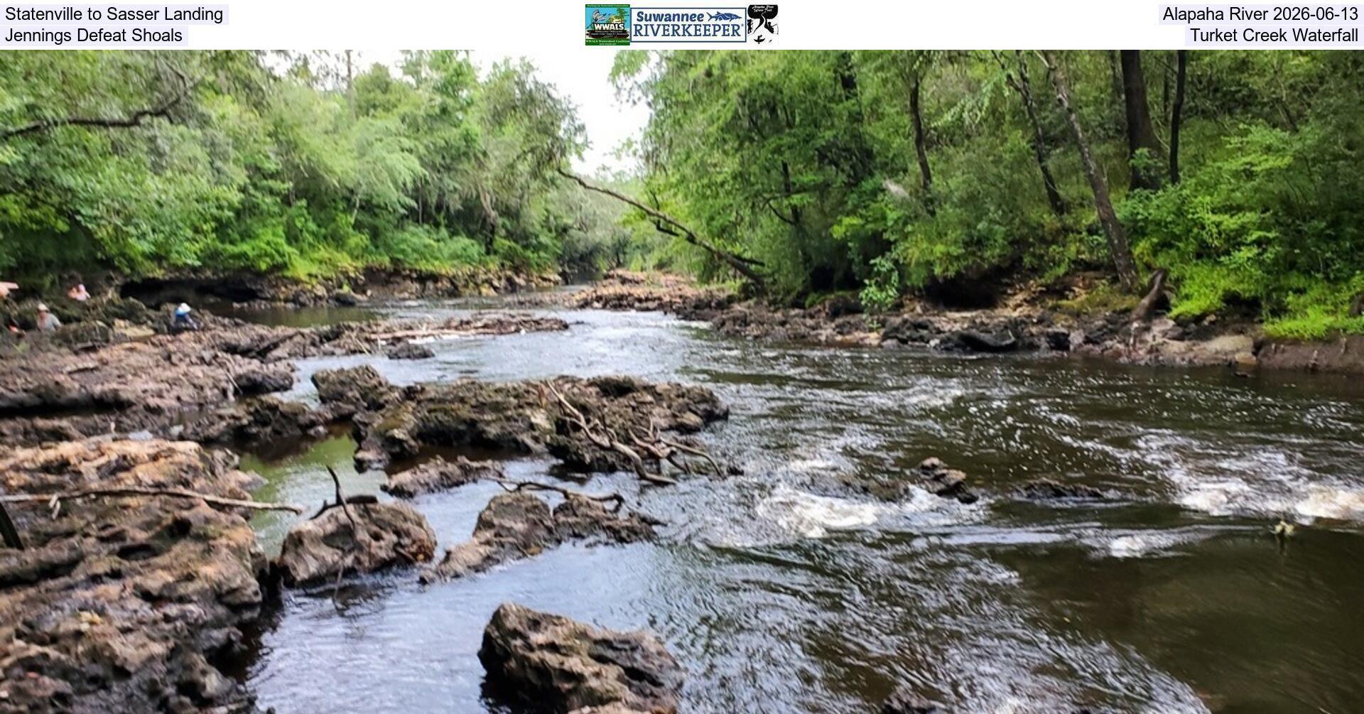 Statenville to Sasser Landing, Alapaha River 2026-06-13, Jennings Defeat Shoals, Turket Creek Waterfall