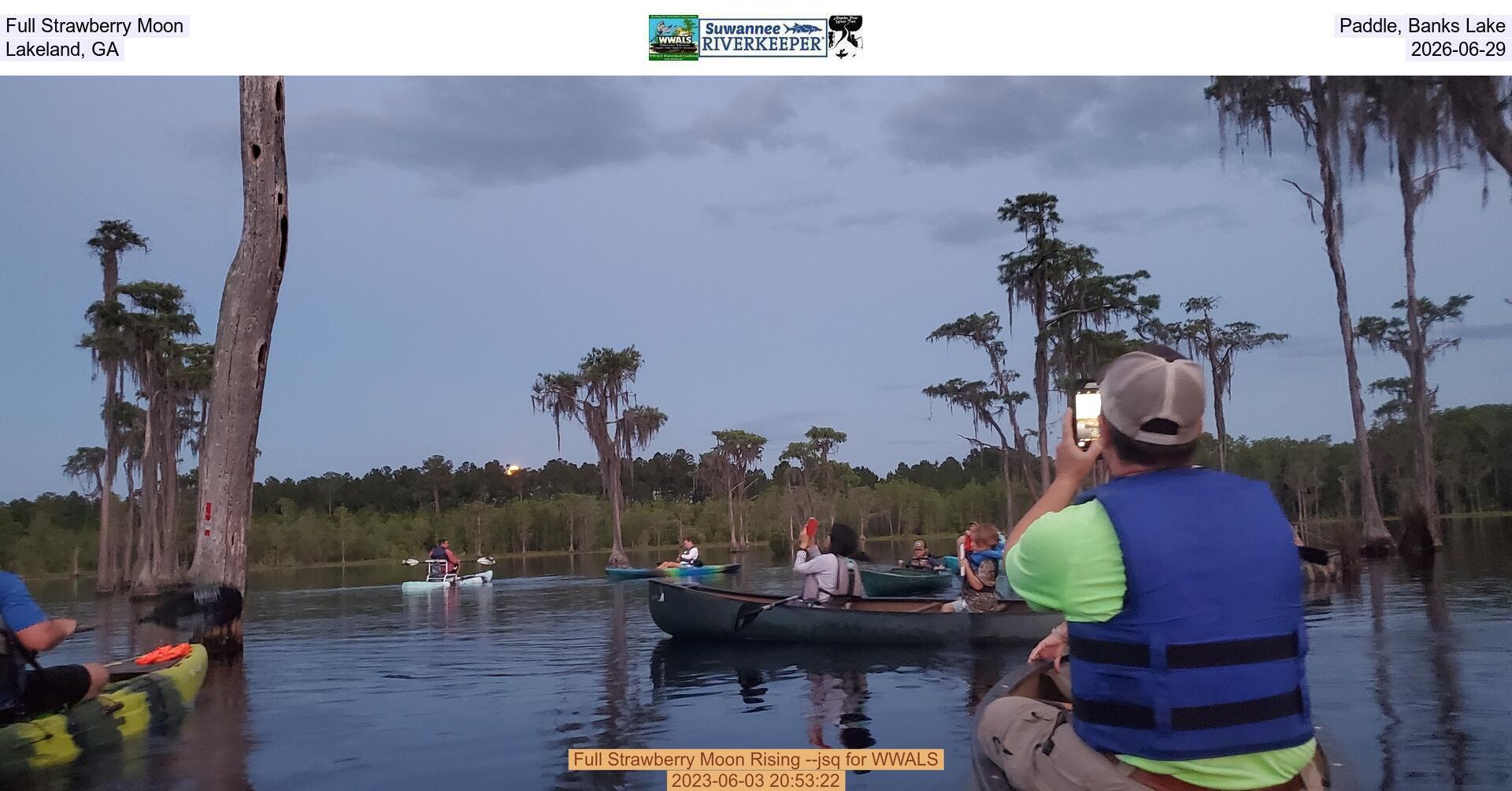 Full Strawberry Moon Paddle, Banks Lake, Lakeland, GA, 2026-06-29