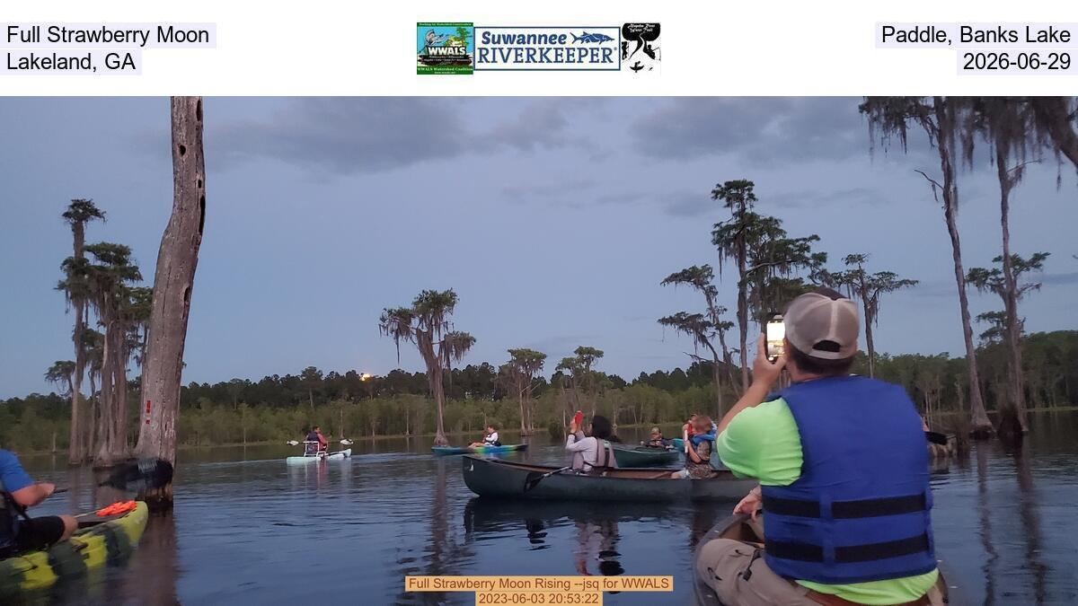 Full Strawberry Moon Paddle, Banks Lake, Lakeland, GA, 2026-06-29