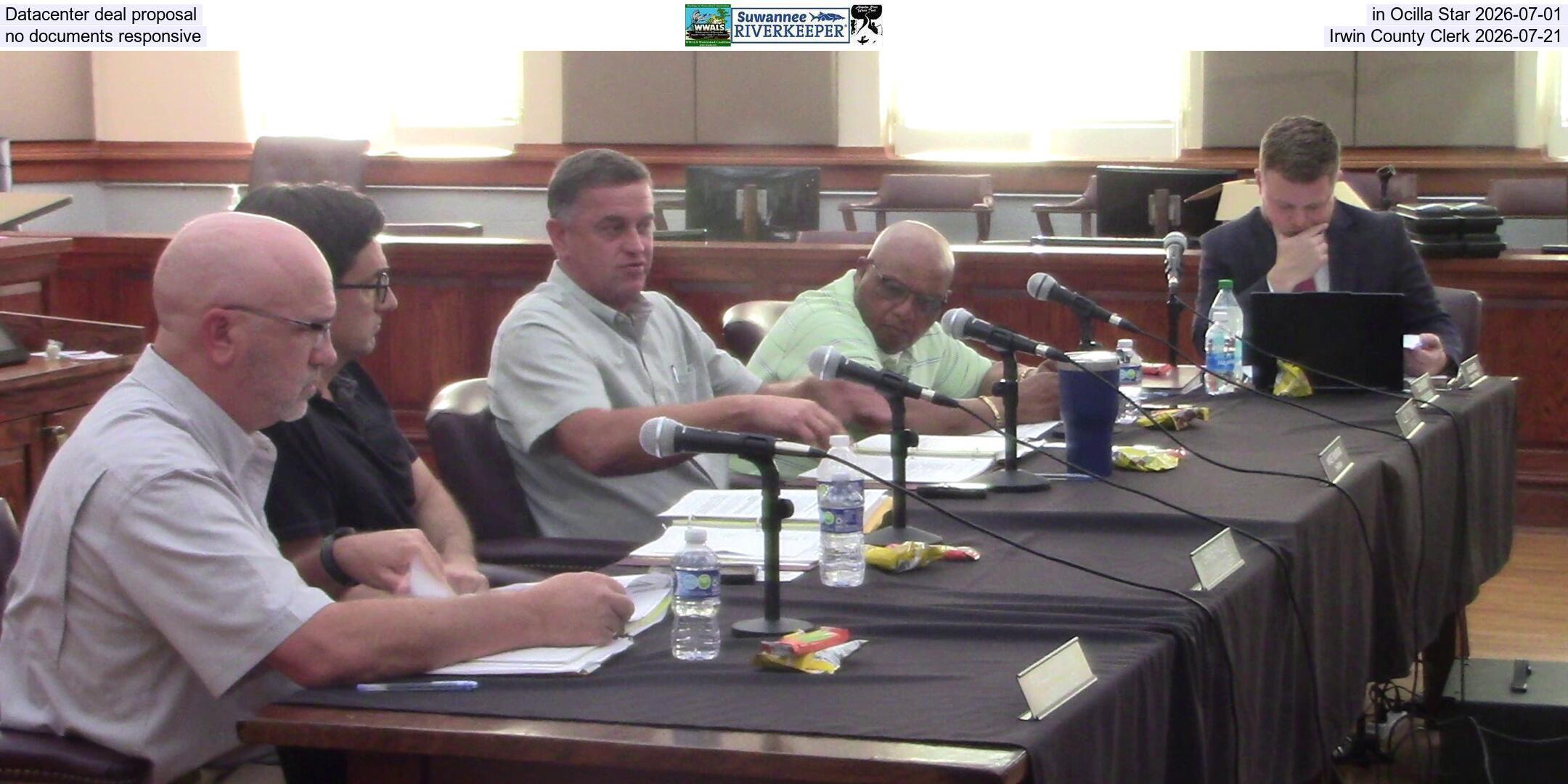 Datacenter deal proposal in Ocilla Star 2026-07-01, no documents responsive, Irwin County Clerk 2026-07-21
