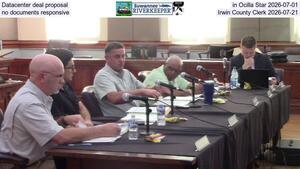 [Datacenter deal proposal in Ocilla Star 2026-07-01, no documents responsive, Irwin County Clerk 2026-07-21]