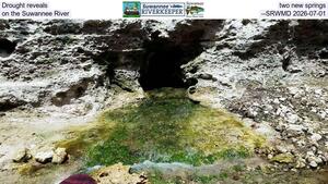 [Drought reveals two new springs on the Suwannee River --SRWMD 2026-07-01]