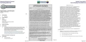 [Datacenter Moratorium Proposed, Hamilton County BOCC, First Reading 2026-07-08, Second Reading & Vote 2026-07-22]