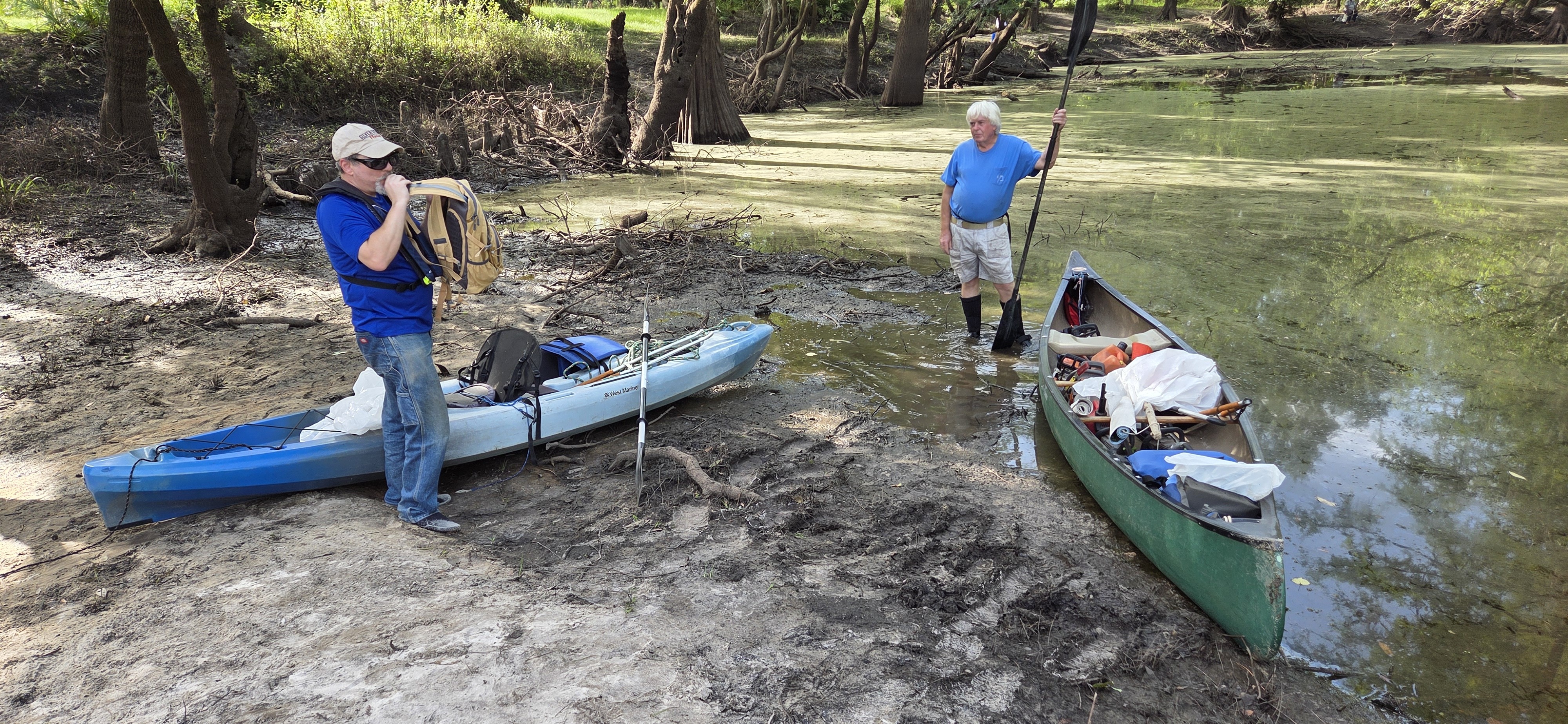 Andrew Reinlieb and Phil Hubbard at Langdale Park Boat Ramp, 2026:07:11 09:37:12, 30.8873493, -83.3239748