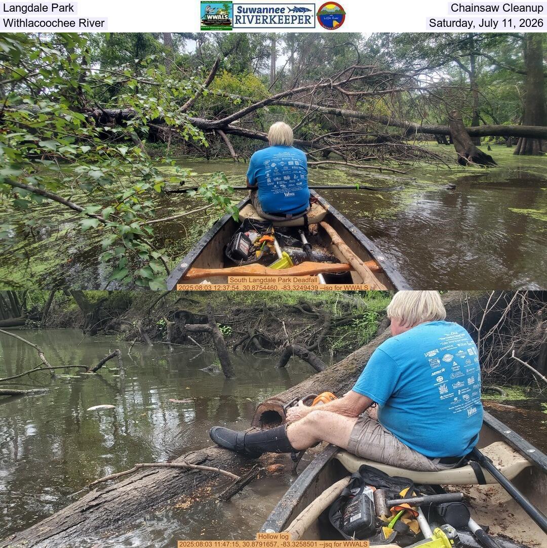 Langdale Park Chainsaw Cleanup, Withlacoochee River, Saturday, July 11, 2026