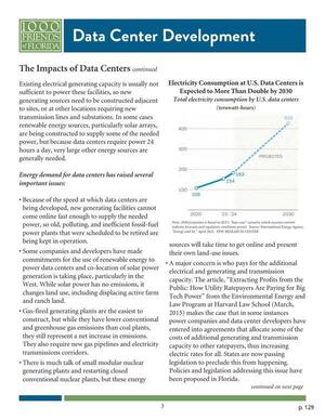 [Graph: Electricity Consumption at U.S. Data Centers is Expected to More Than Double by 2030 Total electricity consumption by U.S. data centers (terawatt-hours), 2026-01-01 --1000 Friends of Florida]
