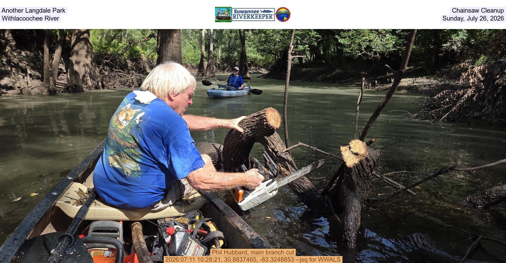 Another Langdale Park Chainsaw Cleanup, Withlacoochee River, Sunday, July 26, 2026