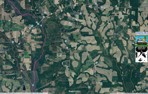 [Map: Irwinville Community Center Project Arrowhead Site Alapaha River 2026-07-27 --WWALS ARWT]