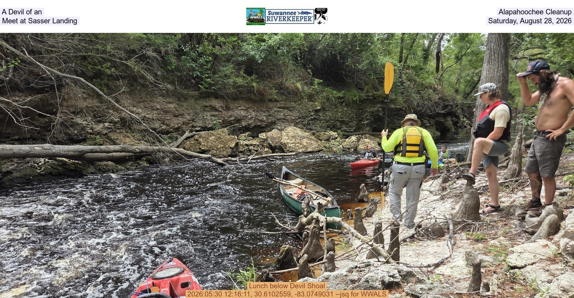 A Devil of an Alapahoochee Cleanup, Meet at Sasser Landing, Saturday, August 28, 2026
