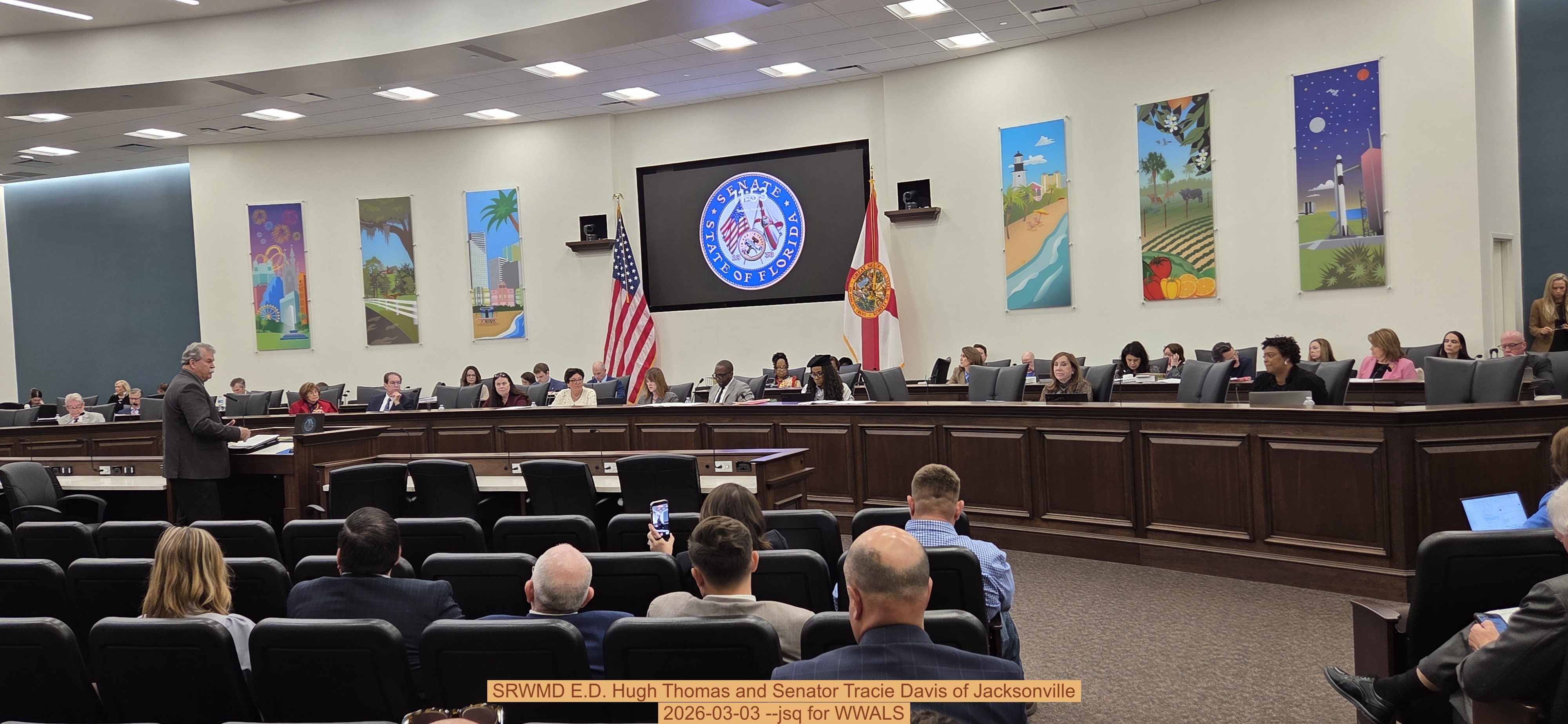 SRWMD E.D. Hugh Thomas and Senator Tracie Davis of Jacksonville, 2026-03-03 --jsq for WWALS