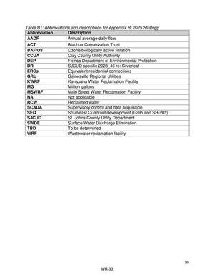 [Table B1: Abbreviations and descriptions for Appendix B: 2025 Strategy]