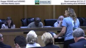 [Stagger SRWMD and SJRWMD Board meetings, 2017-01-17 --Merrillee Malwitz-Jipson @ joint meeting about NFRWSP]