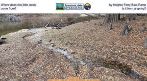[Where does this little creek by Knights Ferry Boat Ramp come from? Is it from a spring?]