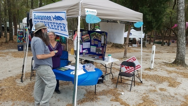 Questions and Suwannee Riverkeeper banner, Thursday