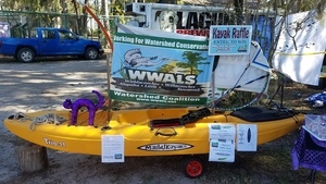 Purple kayak cat, WWALS booth