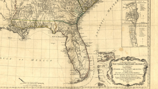 [A General Map of the Southern British Colonies in America 1776]