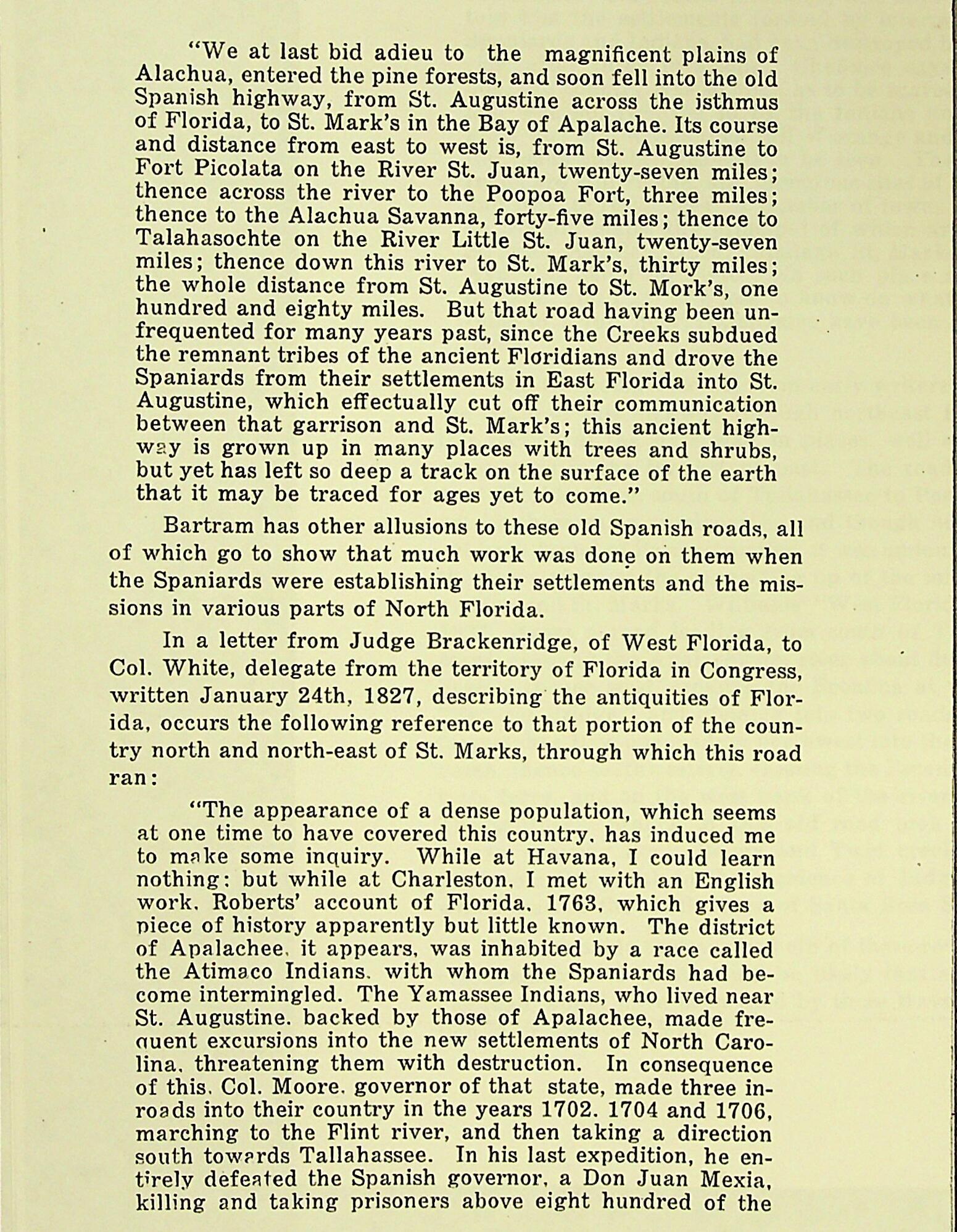 William Bartram in The Old Spanish Trail, A Historical Sketch, by G. M. West, 1920