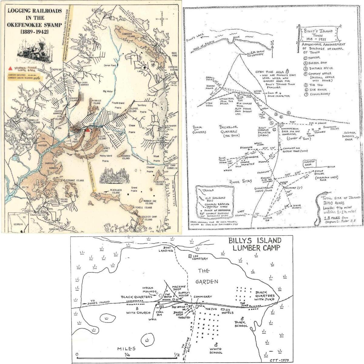 Logging Railroads and Billys Island, Okefenokee Swamp