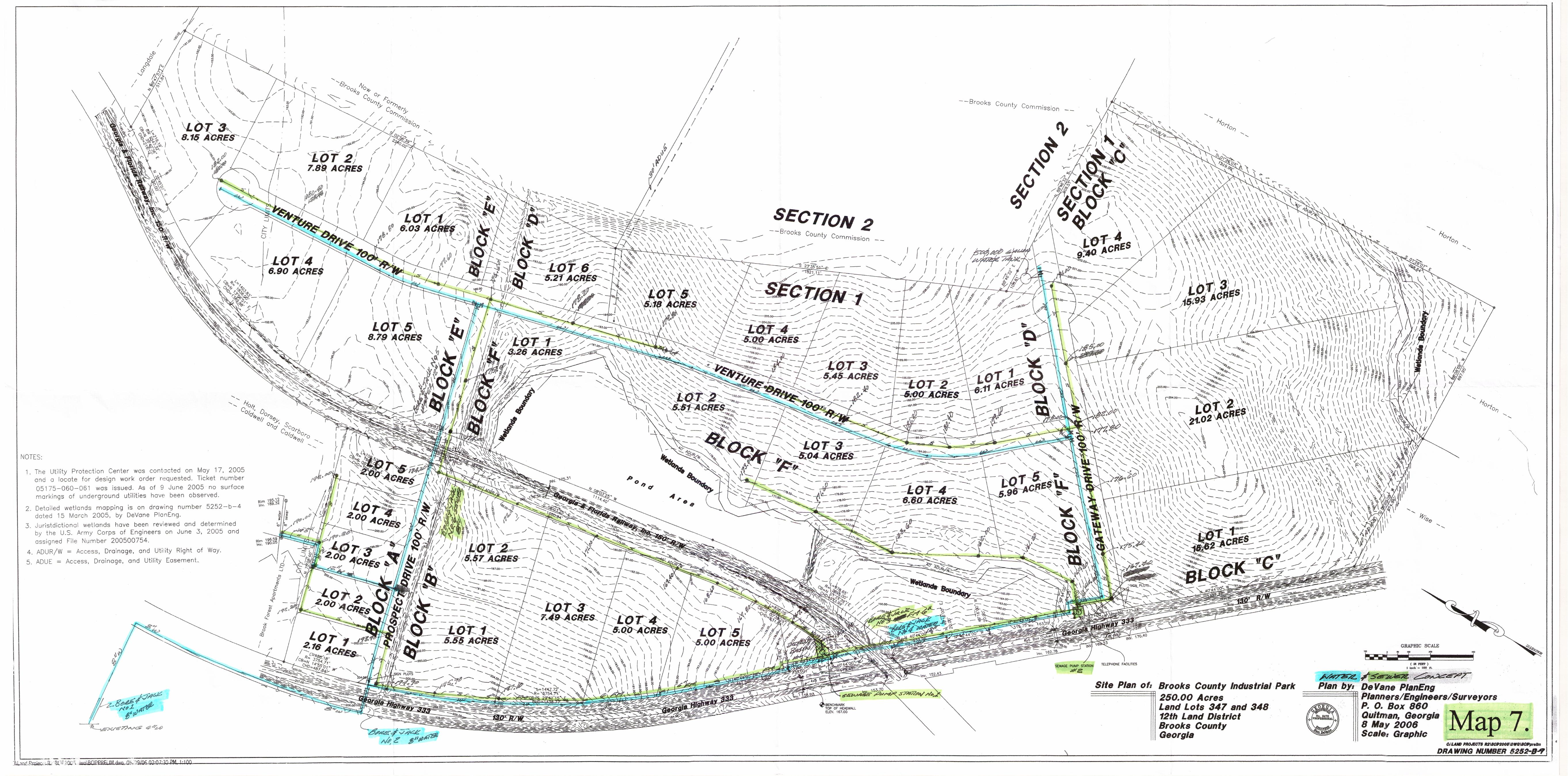 Water and Sewer Map