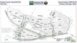 [Brooks County Industrial Park, Sewer System 2006-05-09, Site Plan, Grading, Drainage, Water]