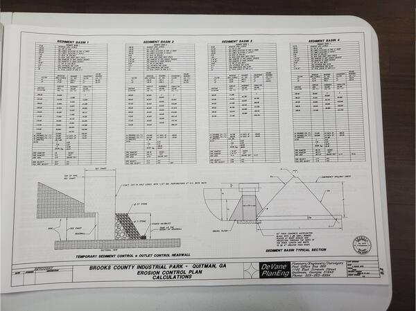 Erosion Control Plan Calculations