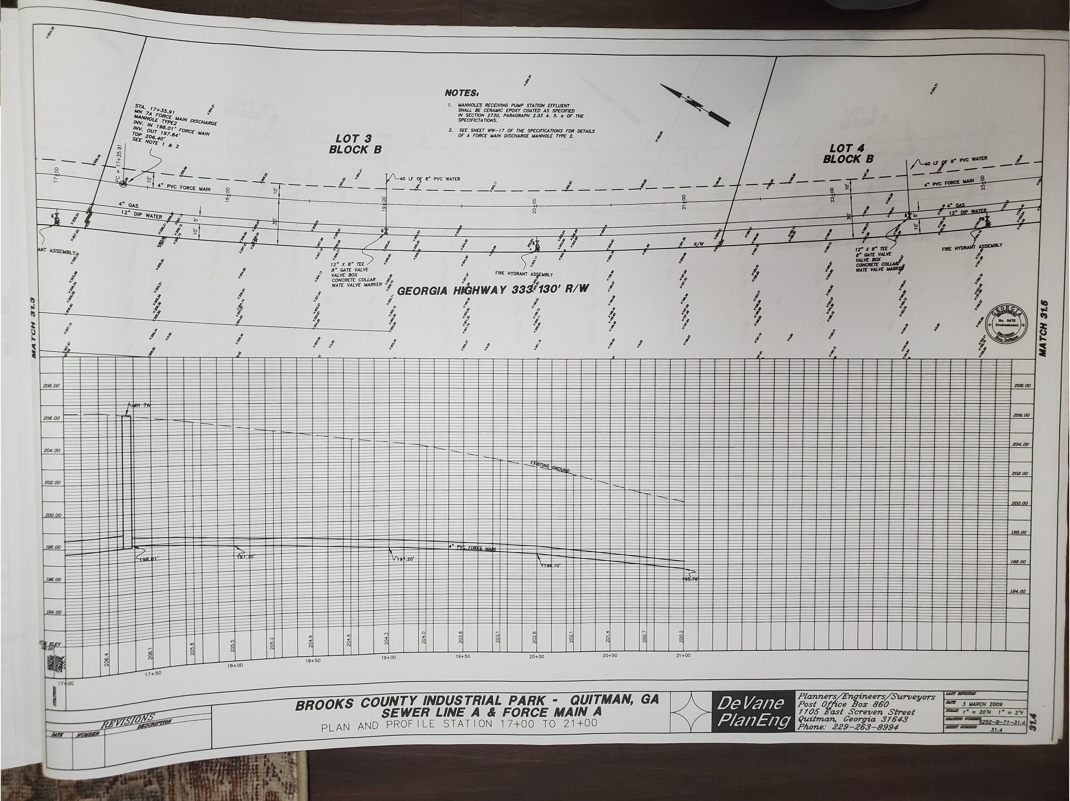 Sewer Line A & Force Main A