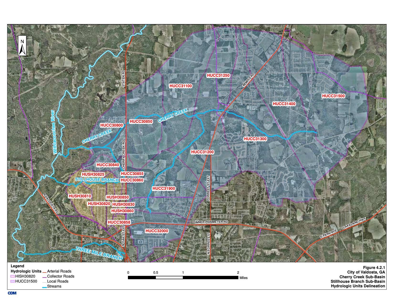 Figure 4.2.1 Hydrologic Units Delineation