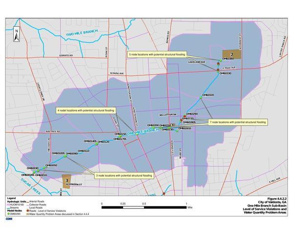 Flooding Map: areas of partial or structural