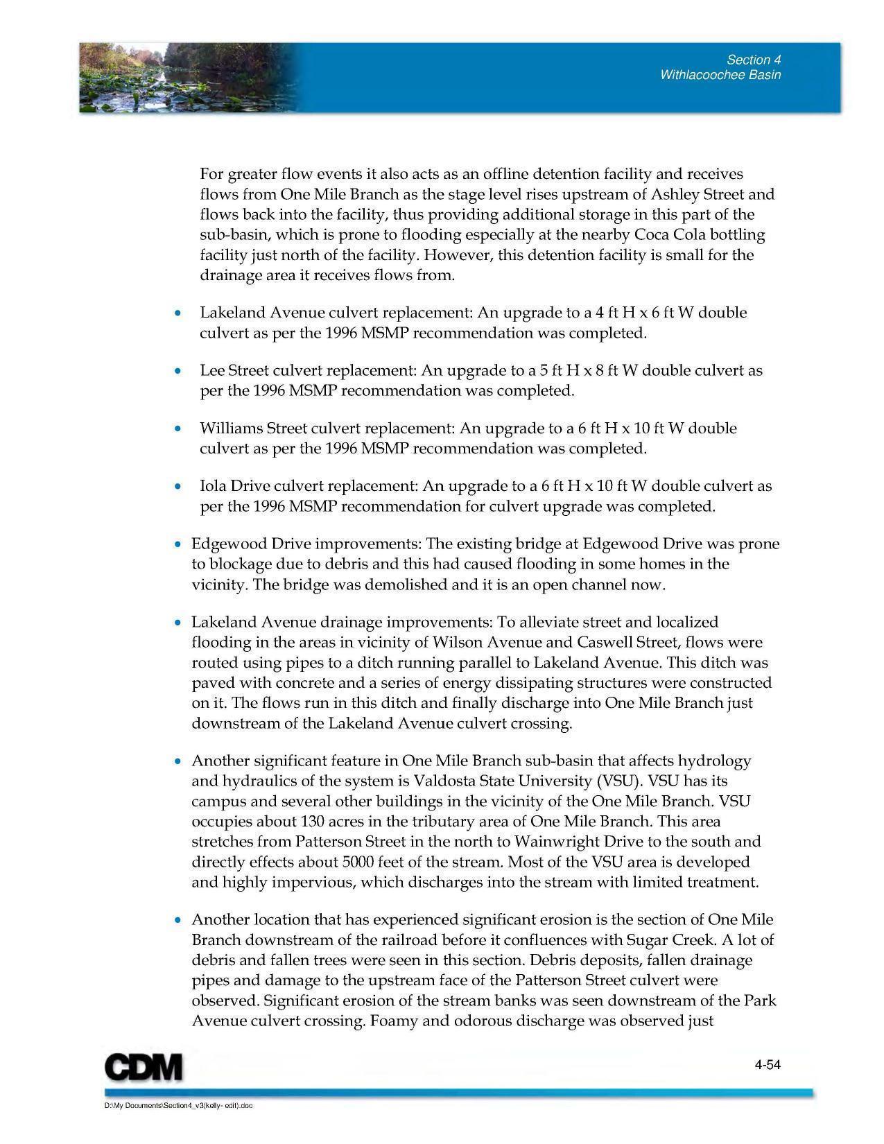 Culverts, drainage, detention, and erosion