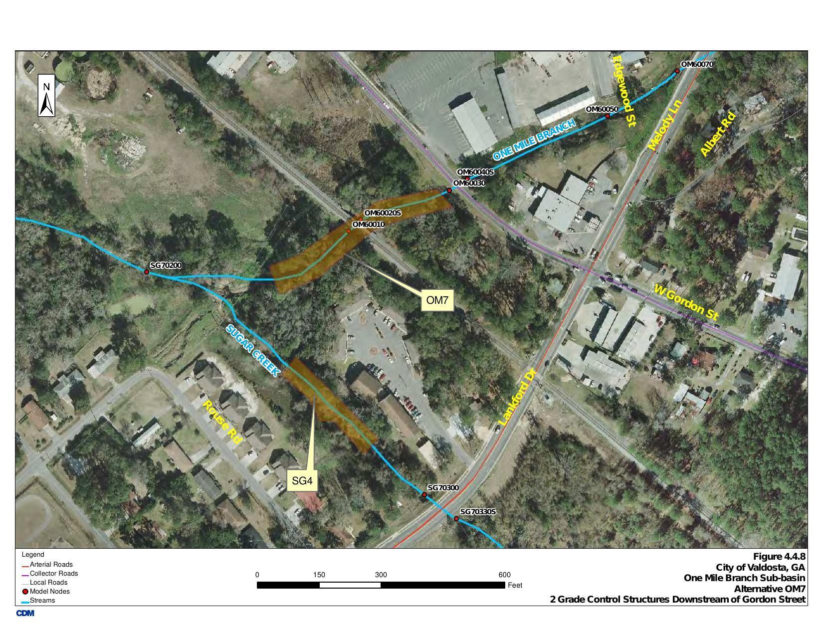 Map: Gordon Street, Lankford Drive, Sugar Creek