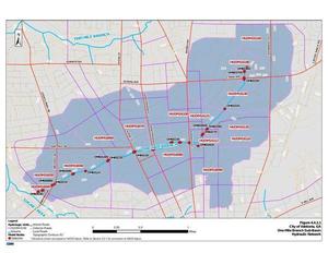 [Street Map: One Mile Branch HUCs]