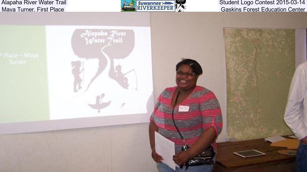 Alapaha River Water Trail, Student Logo Contest 2015-03-14, Maya Turner, First Place, Gaskins Forest Education Center