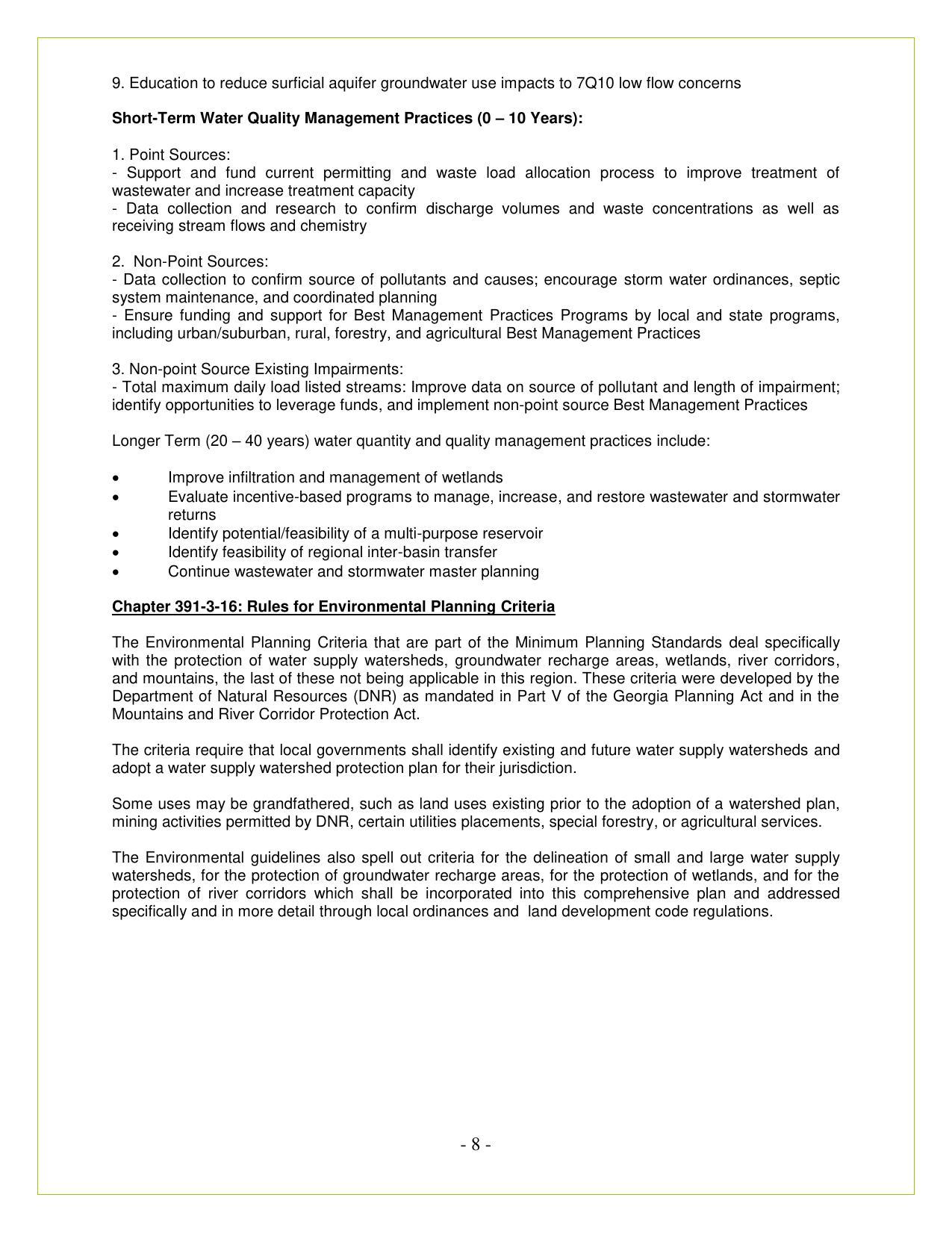 [Rules for Environmental Planning Criteria]