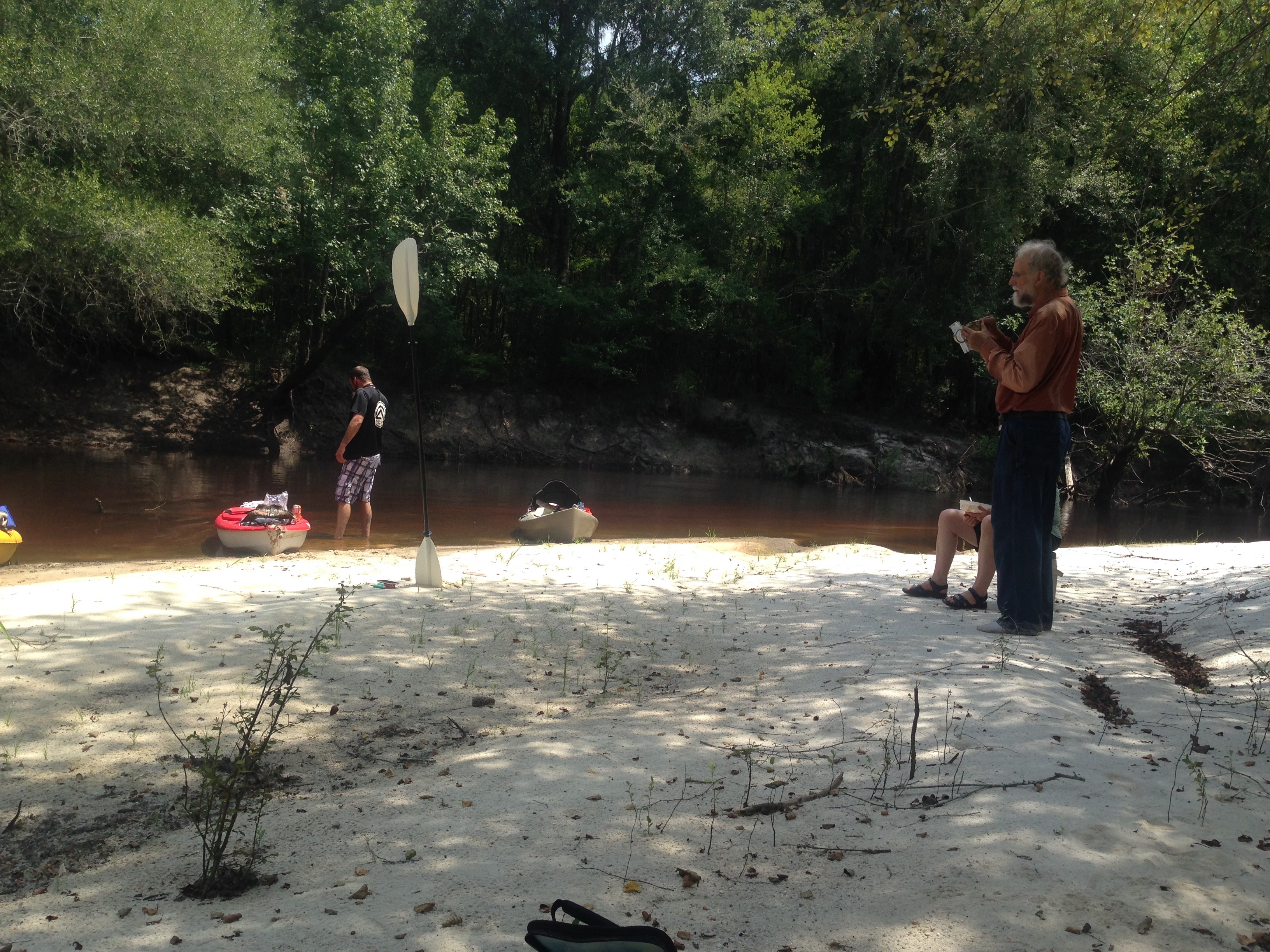 Standing paddle at lunch beach, --GQ C2 12:20:54, 31.0082778, -83.0230944