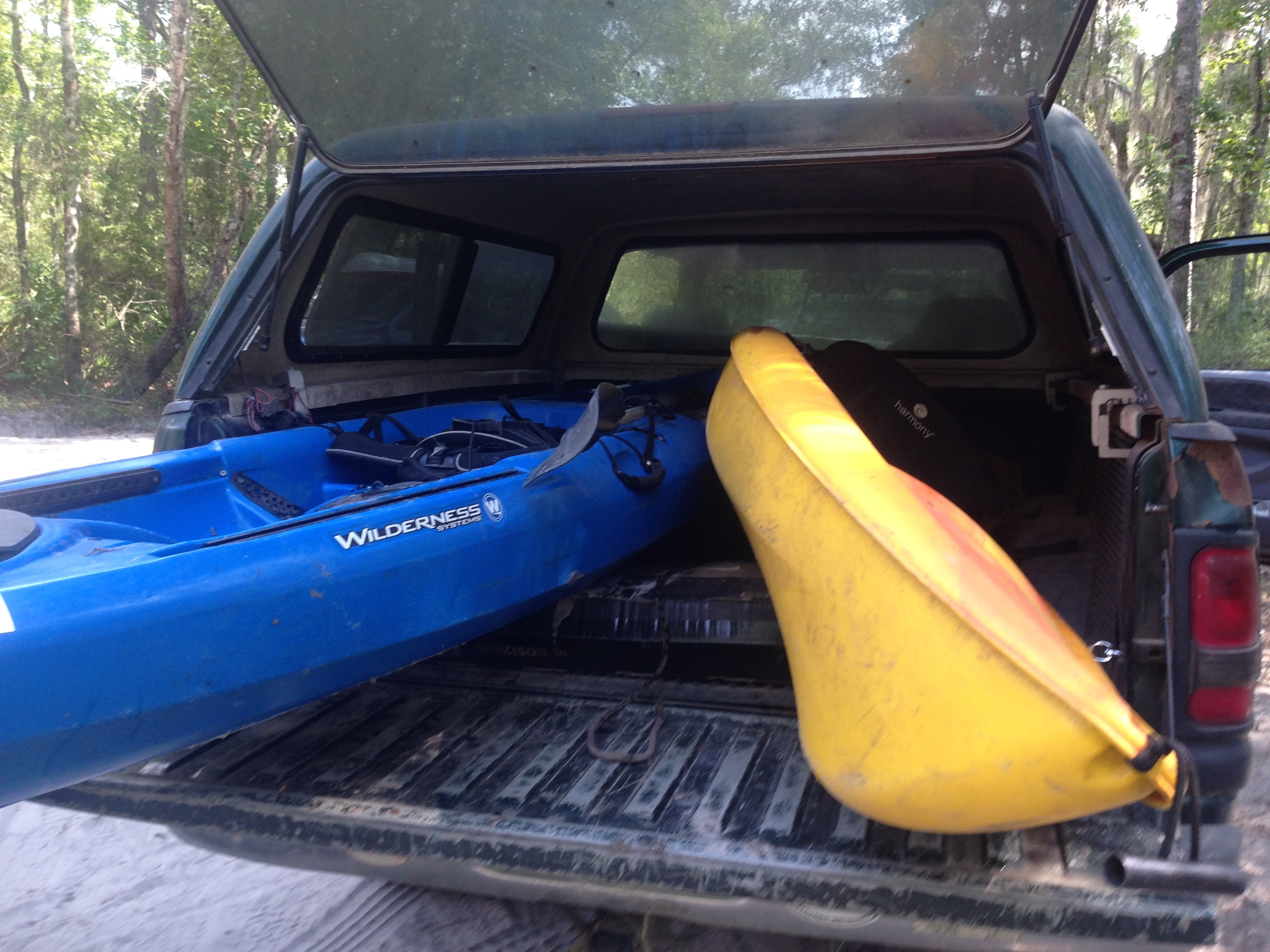 Boats in truck at Hotchkiss Road Landing, --GQ C2 16:17:31, 30.9370083, -83.0406583