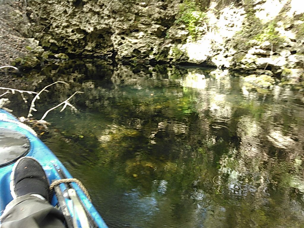 Hardee Spring cavern goes through to a karst window, 30.544662, -83.250057