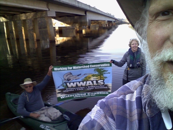 Banner selfie with Dan Coleman and Shirley Kokidko, GA 135 31.3036118, -83.0529327