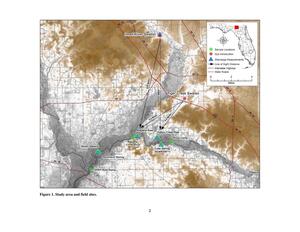 [Figure 1. Study area and field sites]