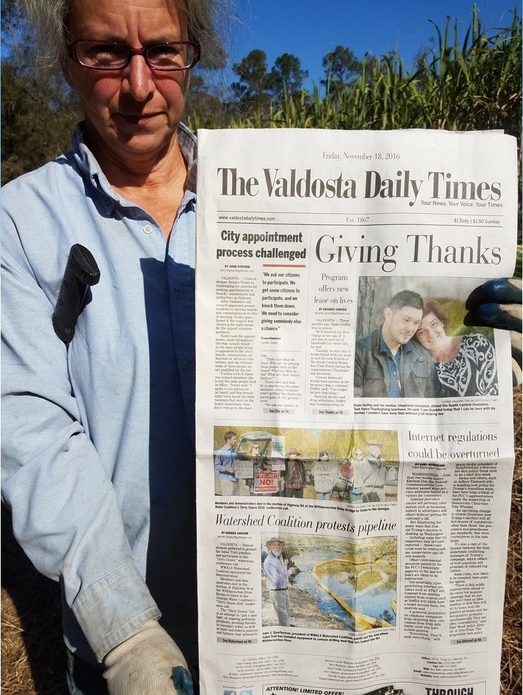 Gretchen with VDT front page, 2016-11-18 --jsq for WWALS