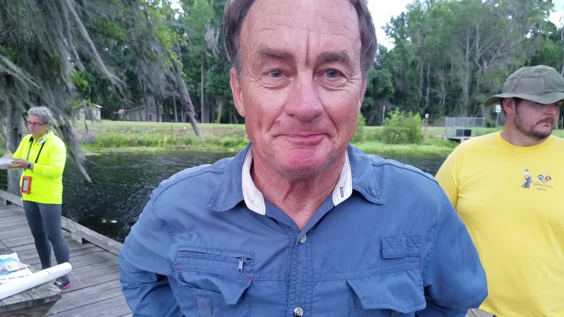 Movie: Jim from Monticello, FL paddles everywhere he can (16M)