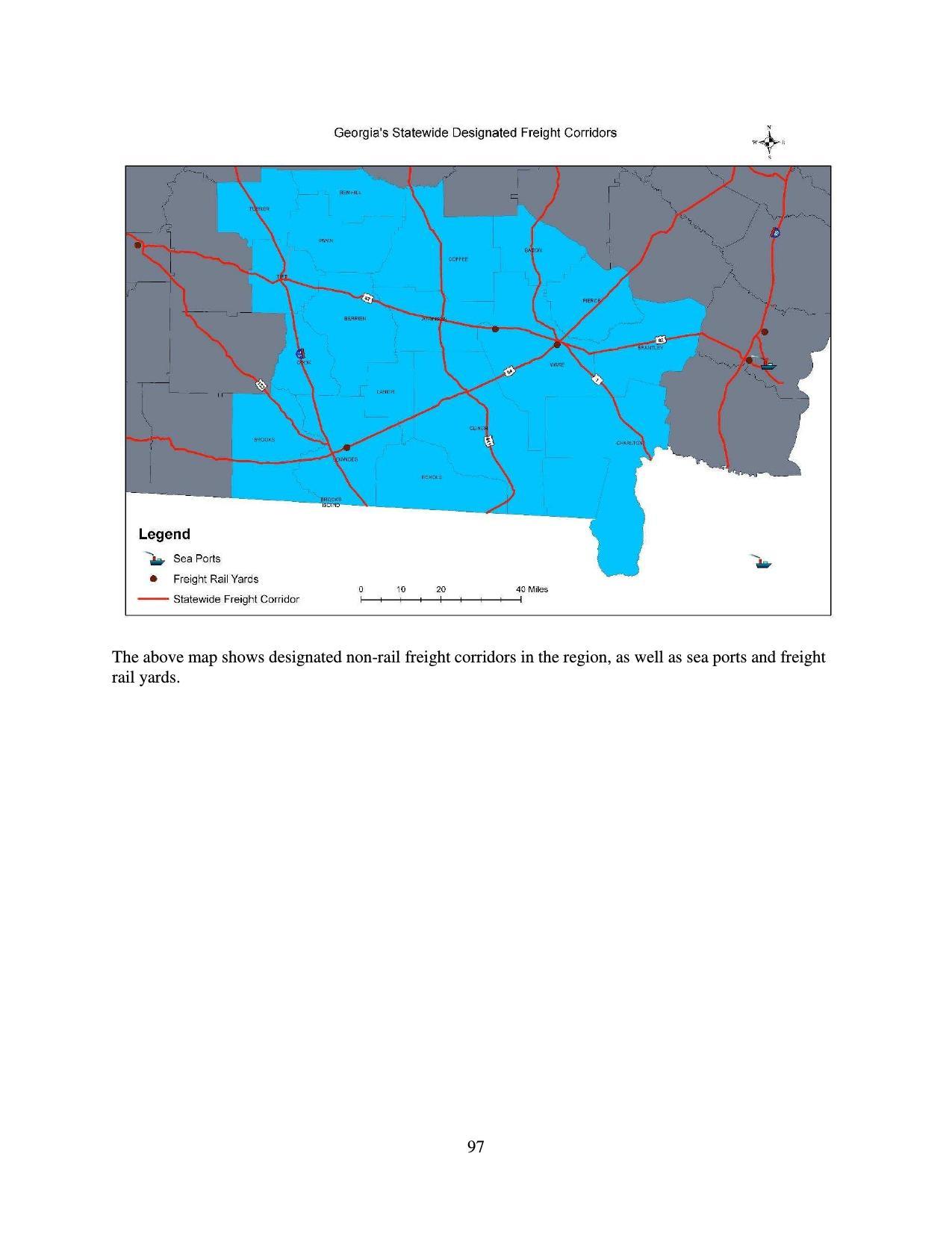 Page 97: GA Statewide Designated Freight Corridors Map