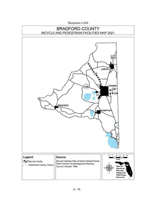 IllustraIion A-IXb BICYCLE AND PEDESTRIAN FACILITIES MAP 2021