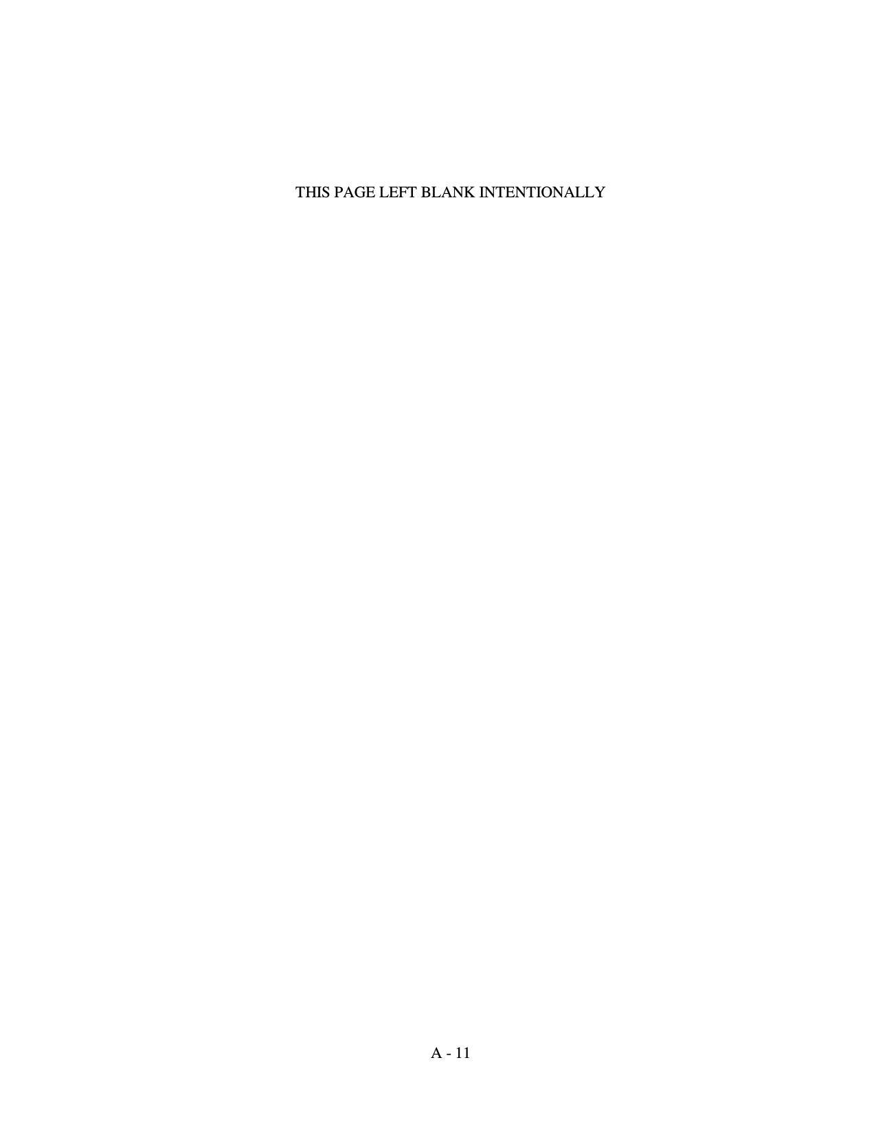 THIS PAGE LEFT BLANK [NTENTIONALLY A-11