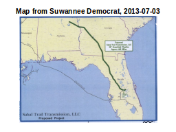 Map from Suwannee Democrat, 2013-07-03