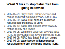 WWALS tries to stop Sabal Trail from going in service